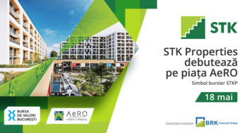 STK Properties, dezvoltator imobiliar din Cluj-Napoca, a debutat pe piața AeRO a Bursei de Valori București
